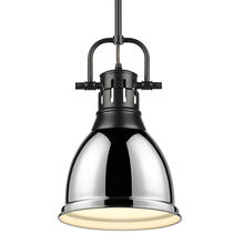  3604-S BLK-CH - Duncan Small Pendant with Rod